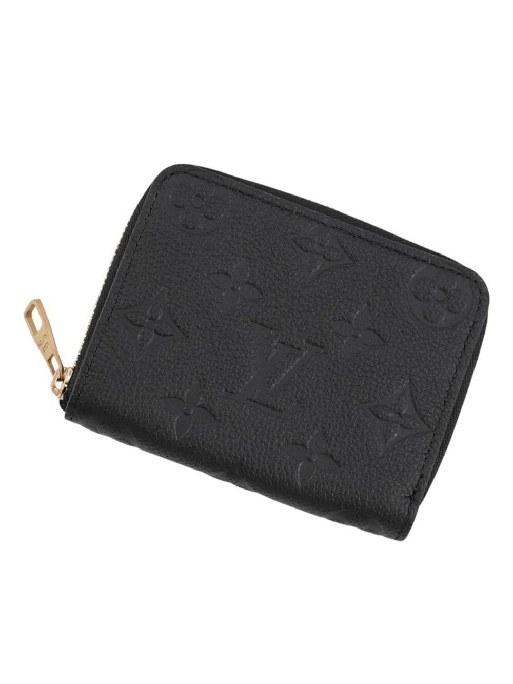 Louis Vuitton Coin Purse Monogram Empreinte Zippy Wallet Black